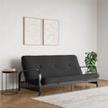 6-Inch Full Black Linen Futon Mattress L23148