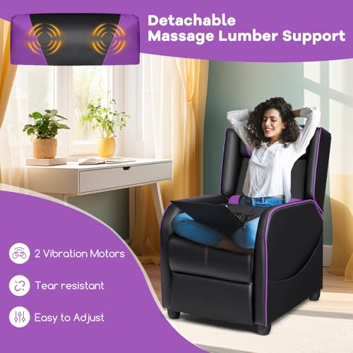 PU Leather Recliner Chair with Footrest O97861