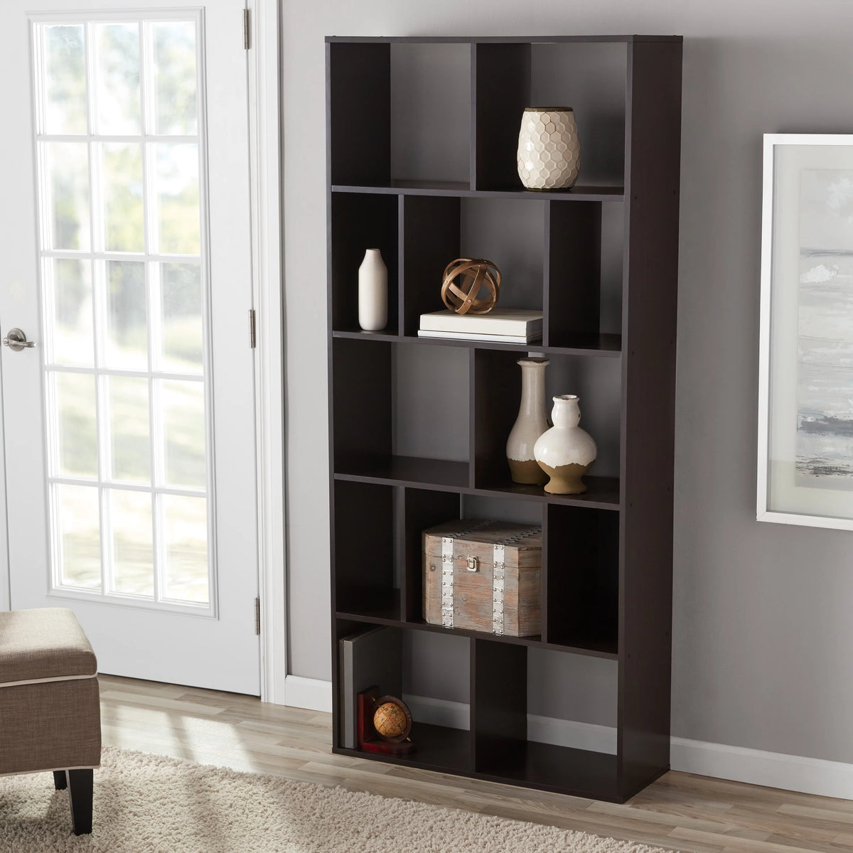 12 Cube Espresso Bookcase A478