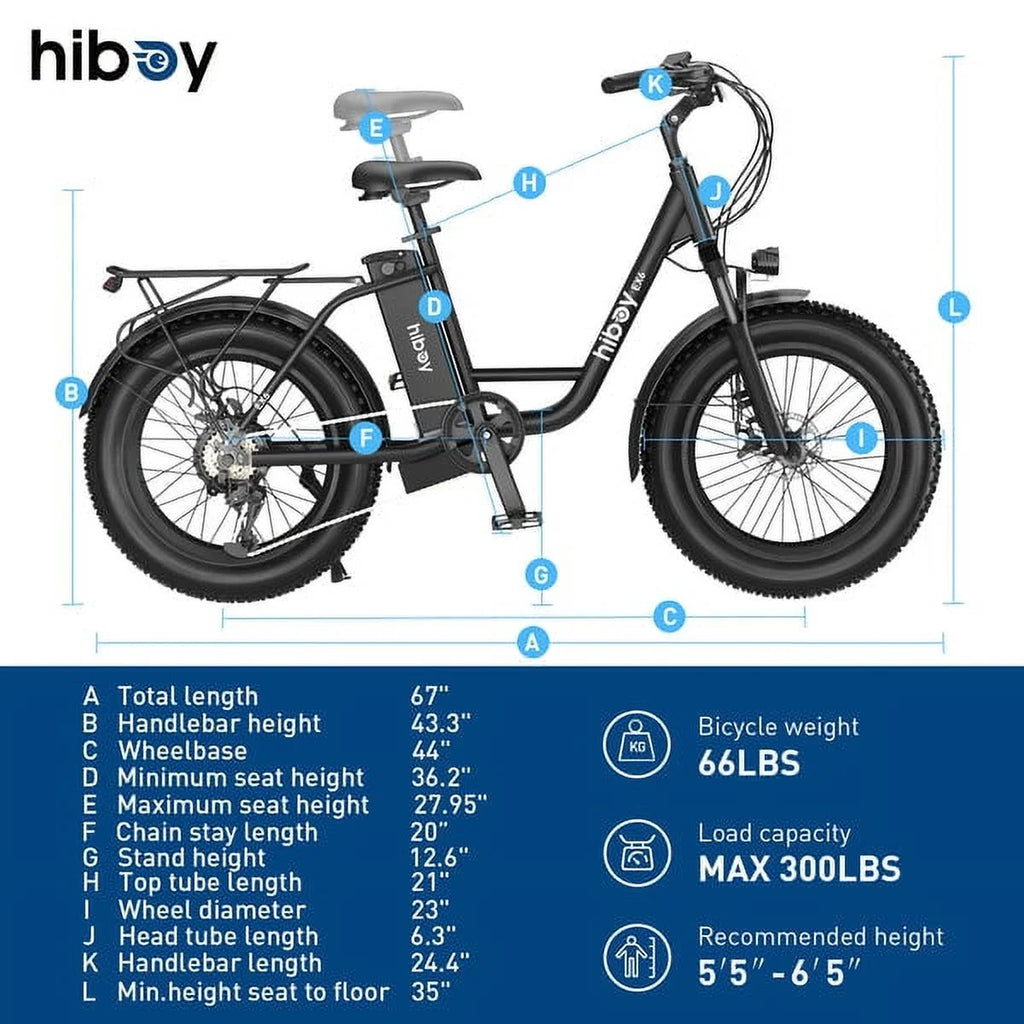 Electric Bike 20x 4.0 Fat Tire 500W 48V 15AH Black T620777