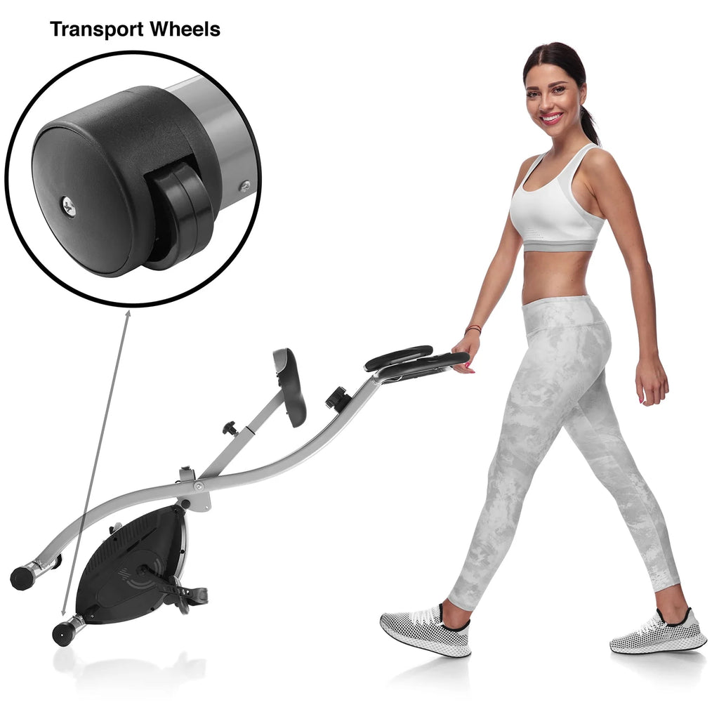 Folding Upright Stationary Exercise Bike with Magnetic Resistance Z46614
