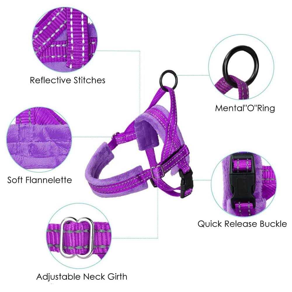 Heavy Duty Adjustable Reflective Dog Harness and Leash N36539