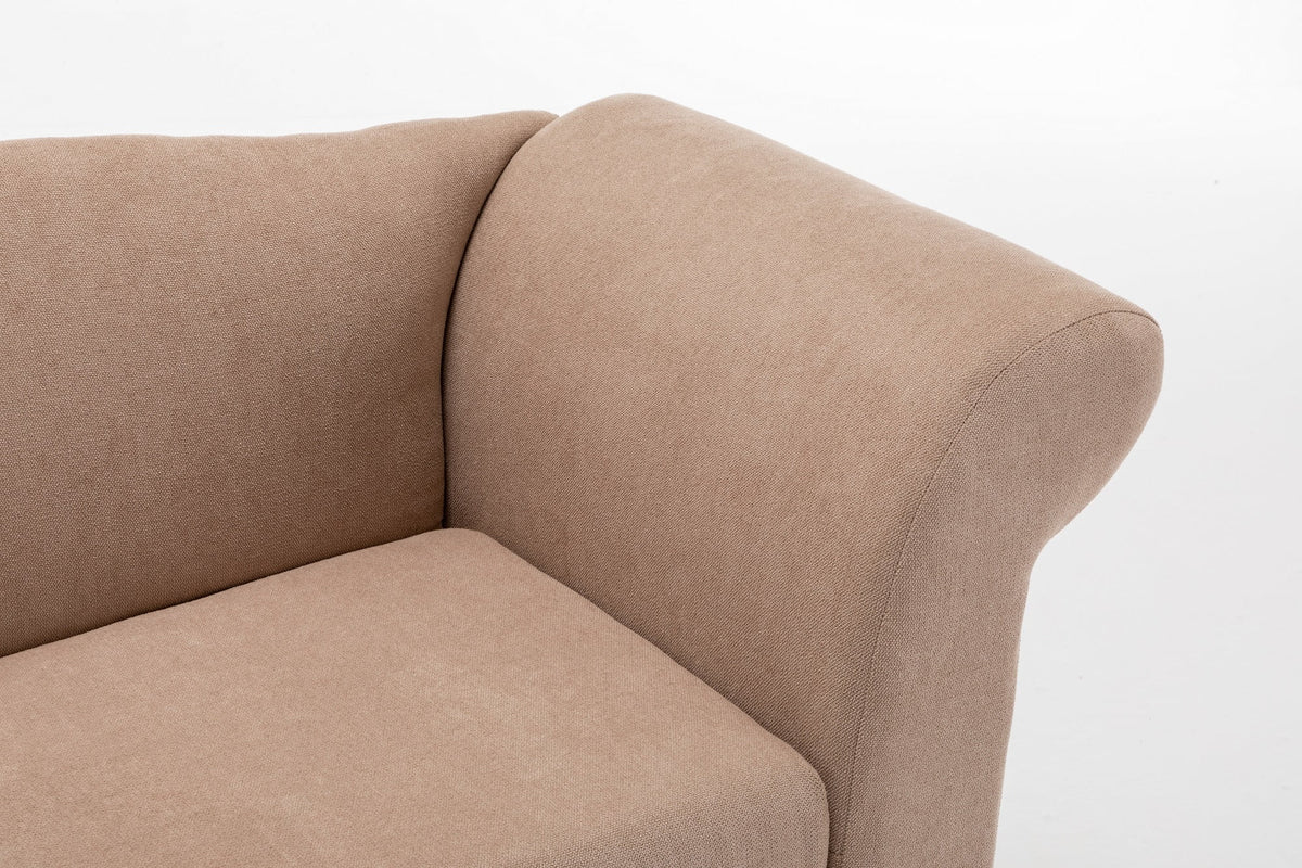 Mid Century Small Loveseat Sofa with Solid Wood Legs V827745
