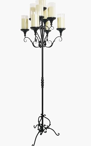 Black Iron Candelabra Candle Holder M839