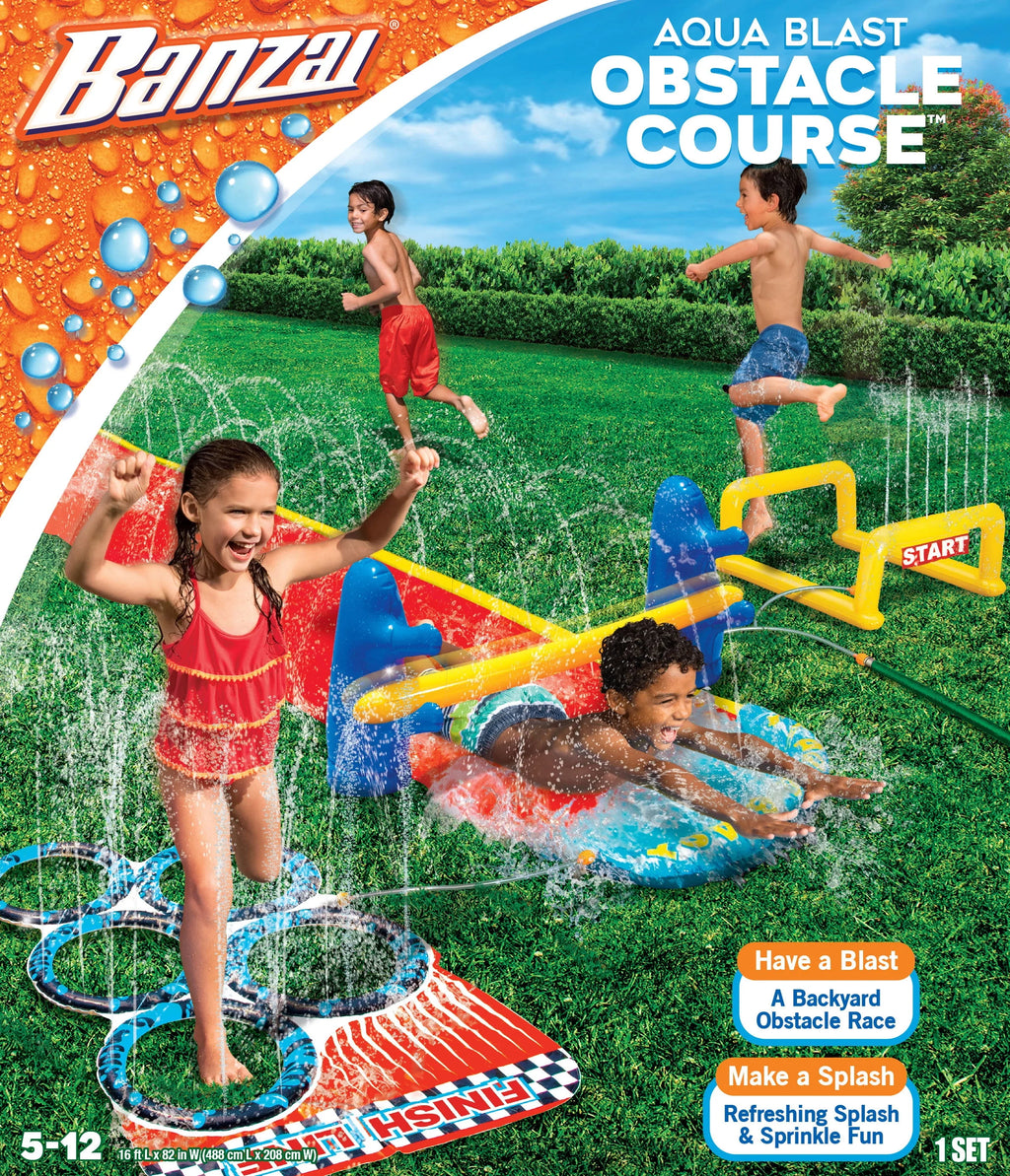 2-in-1 Obstacle Course Water Slide R587