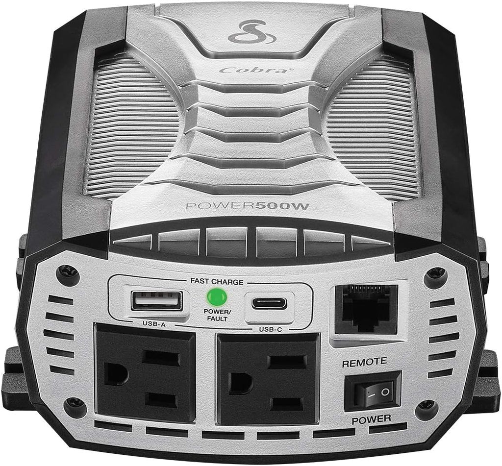 500W Portable Power Inverter with 2 AC Outlets and 2 USB Ports X1021