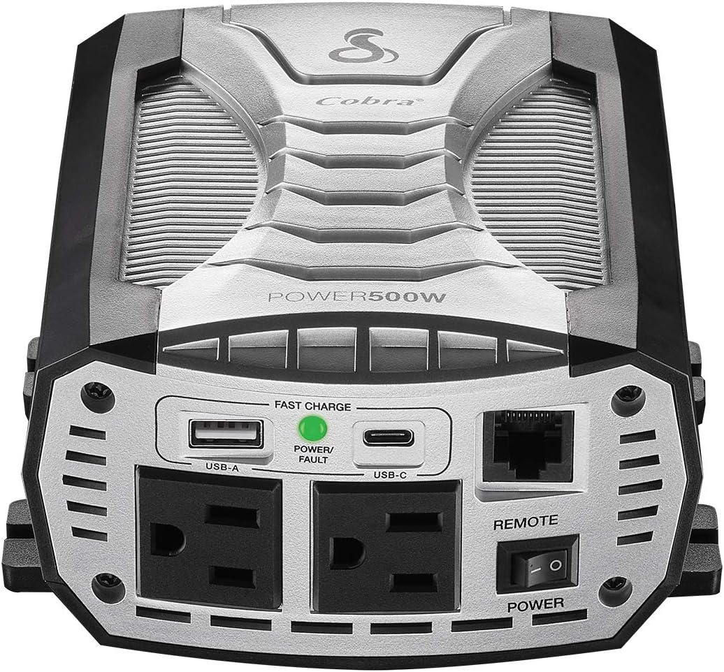 500W Portable Power Inverter with 2 AC Outlets and 2 USB Ports X1021