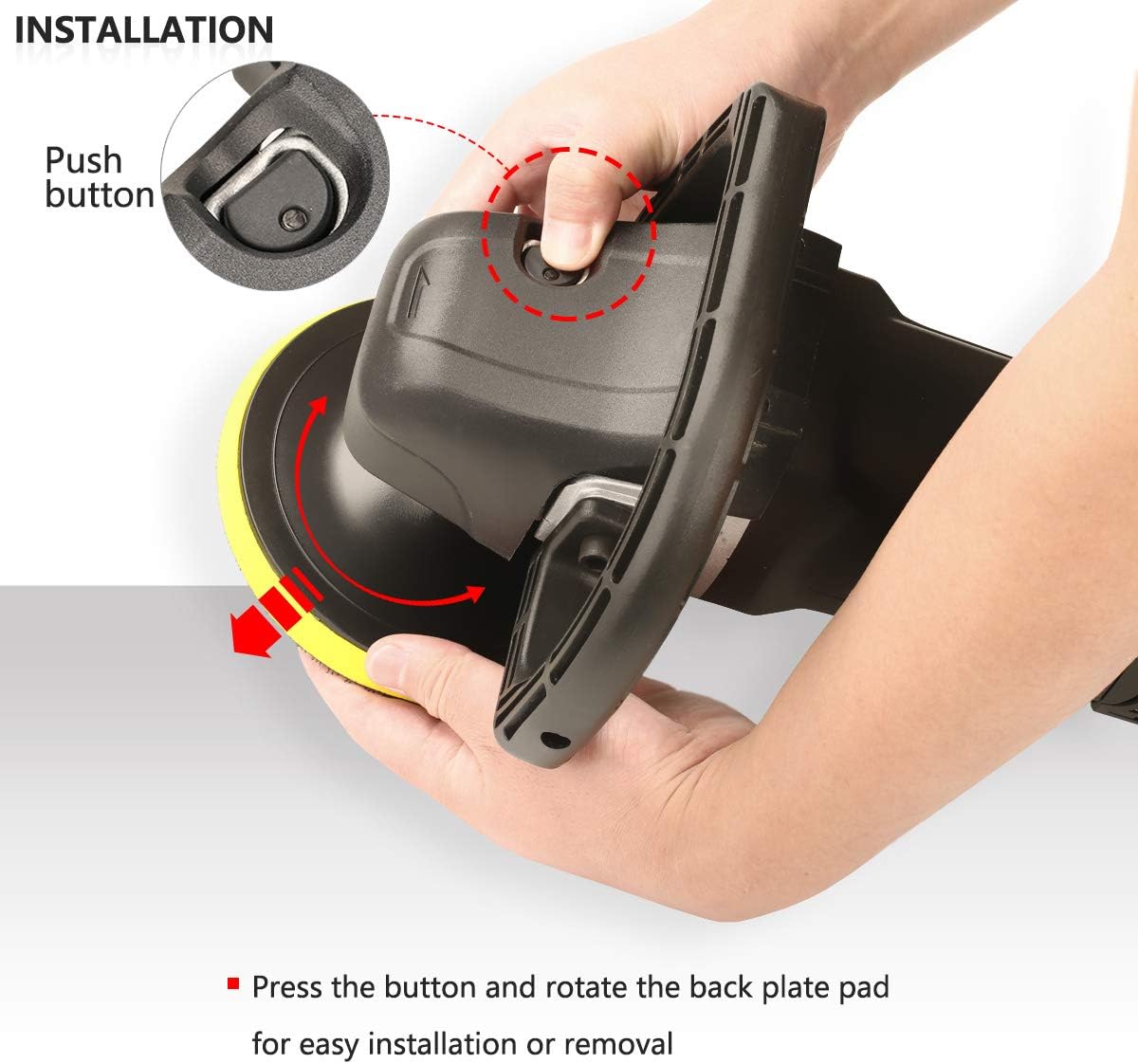 7 Inch Rotary Polisher and Polishing Pads Set R14800