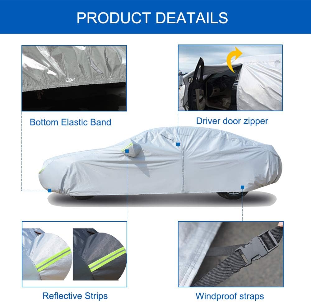 Oxford Car Cover Waterproof All Weather 193 X 72 X 59 inch S90572