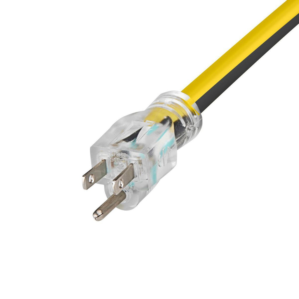 50 ft. 12/3 Gauge Multiple Outlet Extension Cord with Indicator Light, Yellow, Black A990
