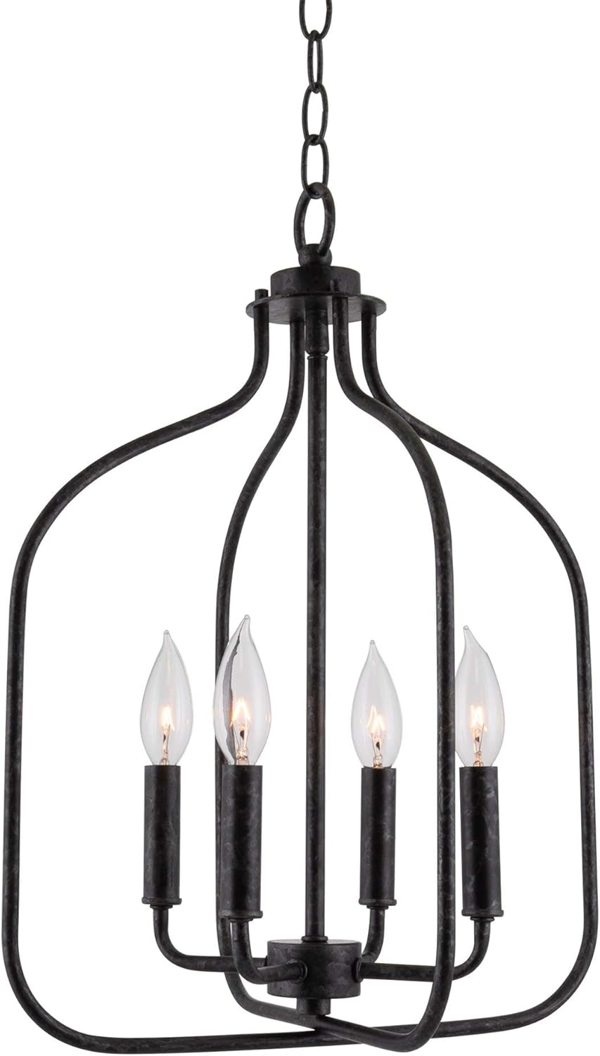 4-Light Black Pendant Light A996341