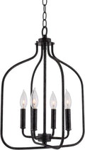 4-Light Black Pendant Light A996341