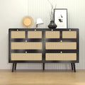 6 Drawer Rattan Wood Dresser L42219