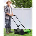 2 Wheels Push Lawn Mower 15-inch Adjustable Walk-Behind with Grass Catcher G929