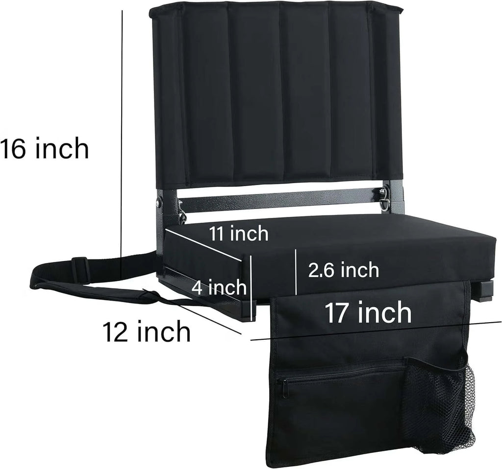 Padded Foldable Stadium Seat with Cup Holder P58542