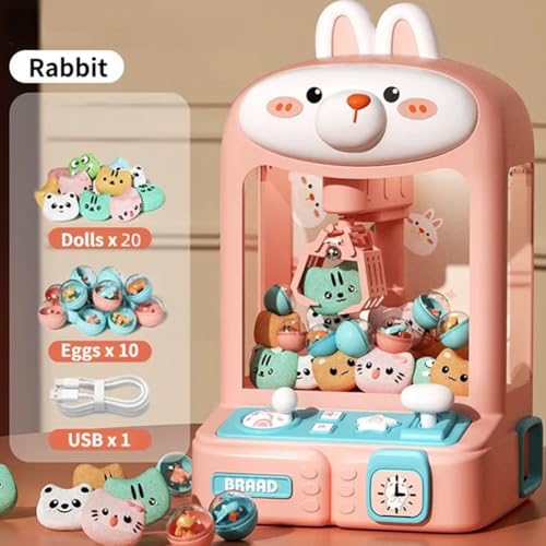 Mini Claw Machine Electronic Arcade Candy Grabber with Sound & 20 Mini Plush Toys K35482
