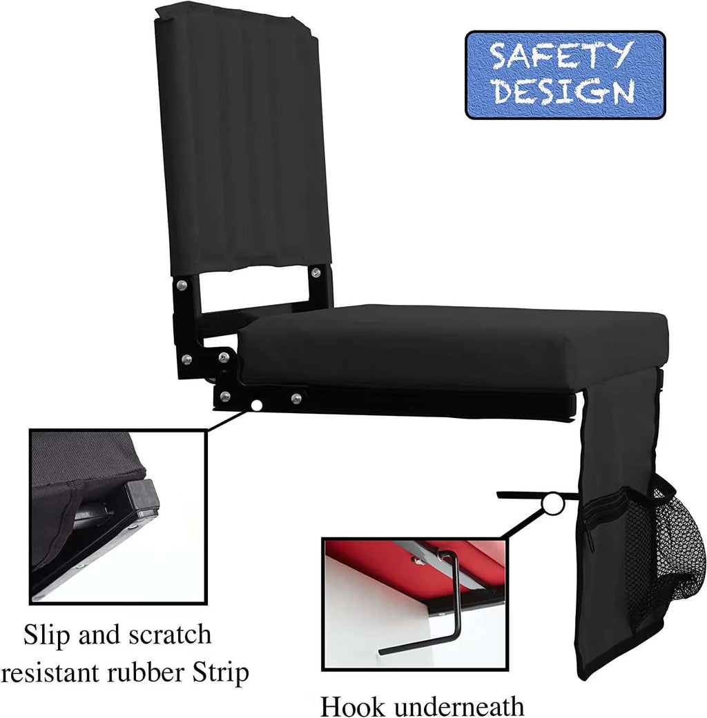 Padded Foldable Stadium Seat with Cup Holder P58542