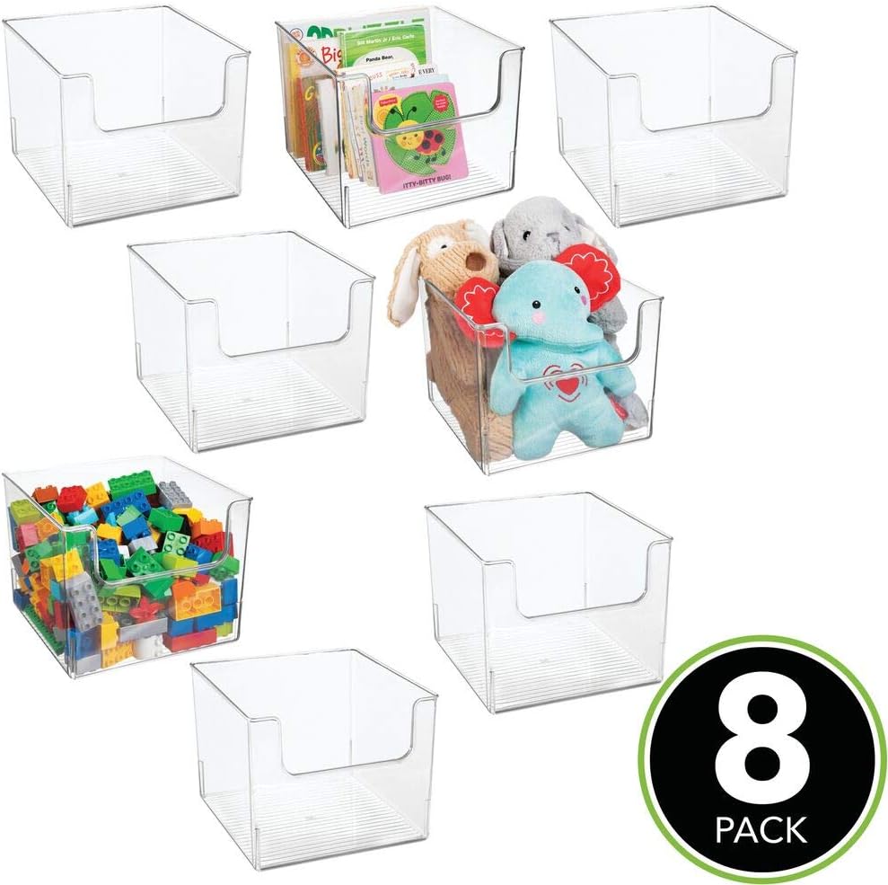 Clear Plastic Storage Organizer Bin 8 Pack M1143