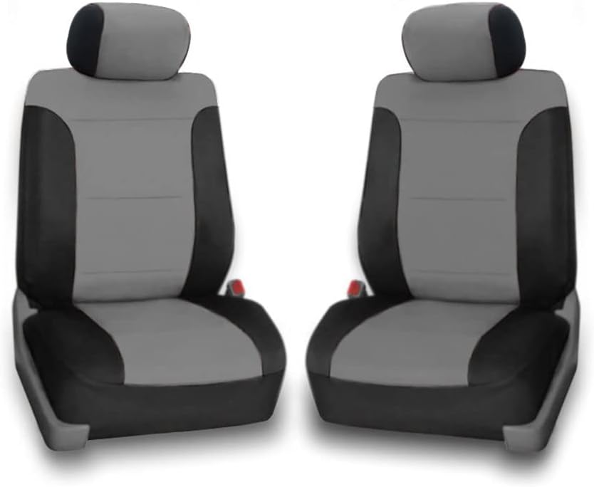 Custom Fit Pickup Truck Neoprene Front Seat Covers Gray Black A3305