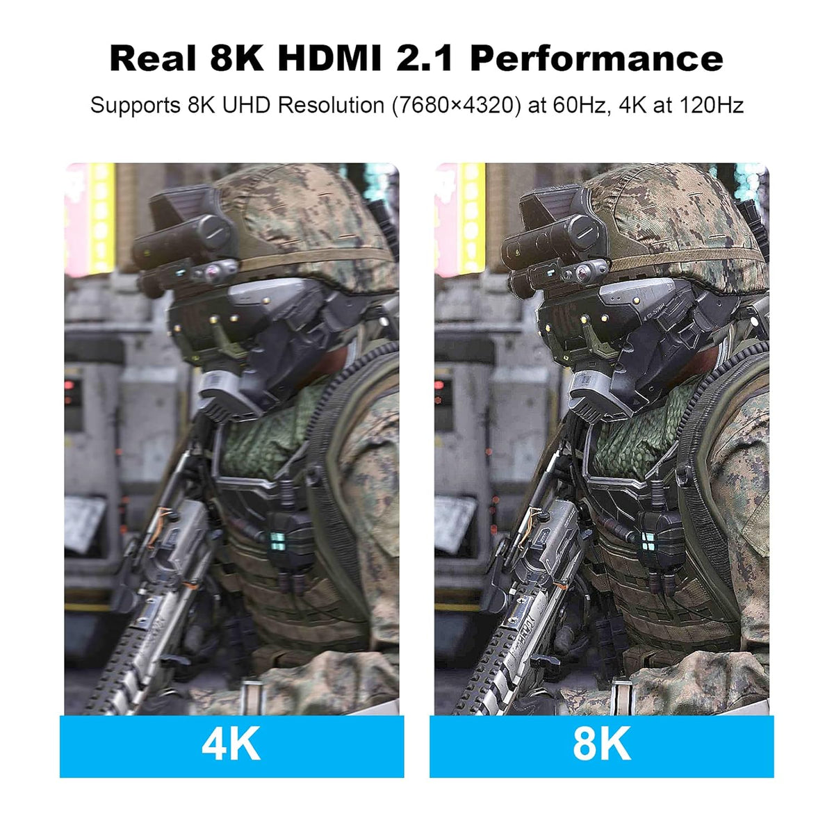 8K HDMI 2.1 Cable, 3FT 2 Pack 48Gbps Nylon Braided O45463