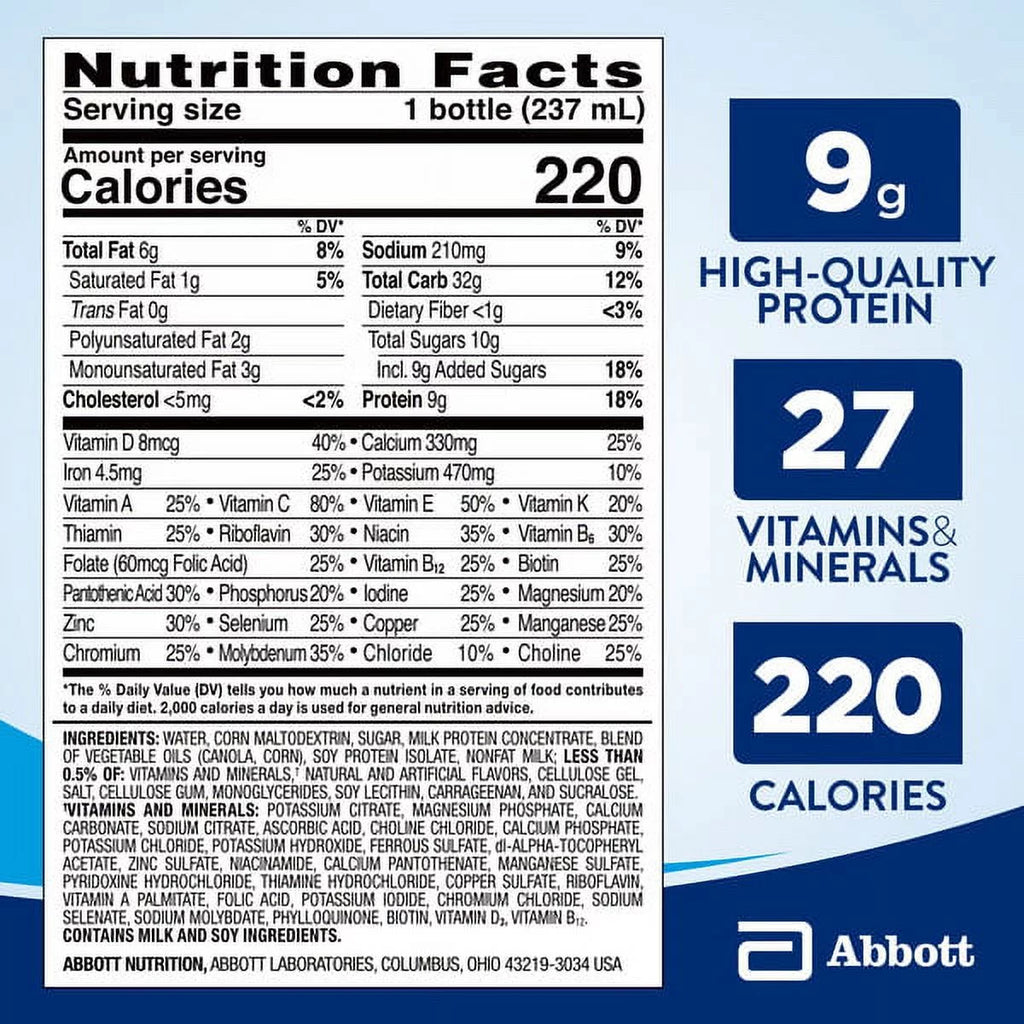 Vanilla Nutrition Powder 14 oz 3 Count I9932