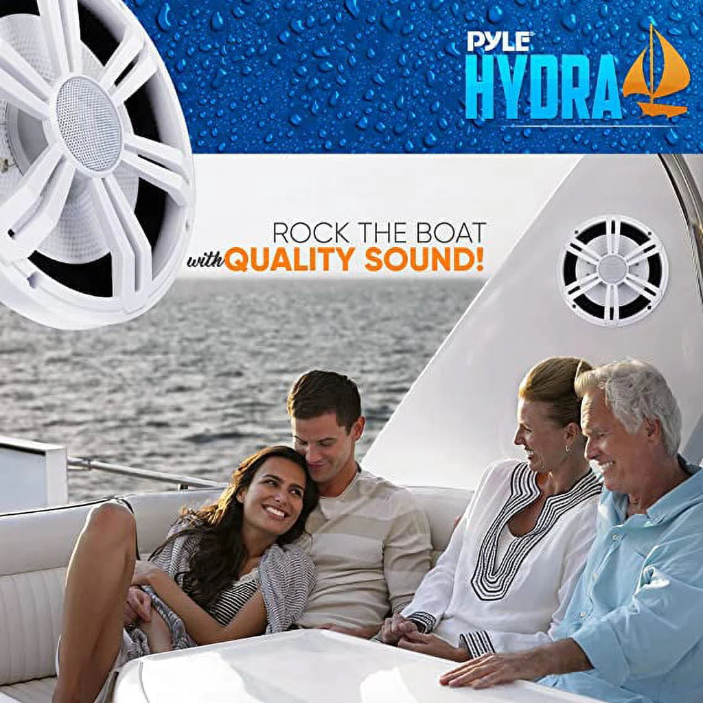 6.5” Slim Marine Subwoofer - 150W 4 Ohm Waterproof Component Speaker System (White) G1729