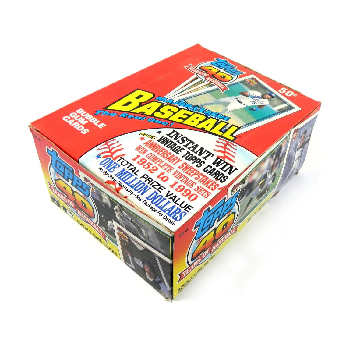 1991 Topps Baseball Trading Card Box 36 Packs N8525