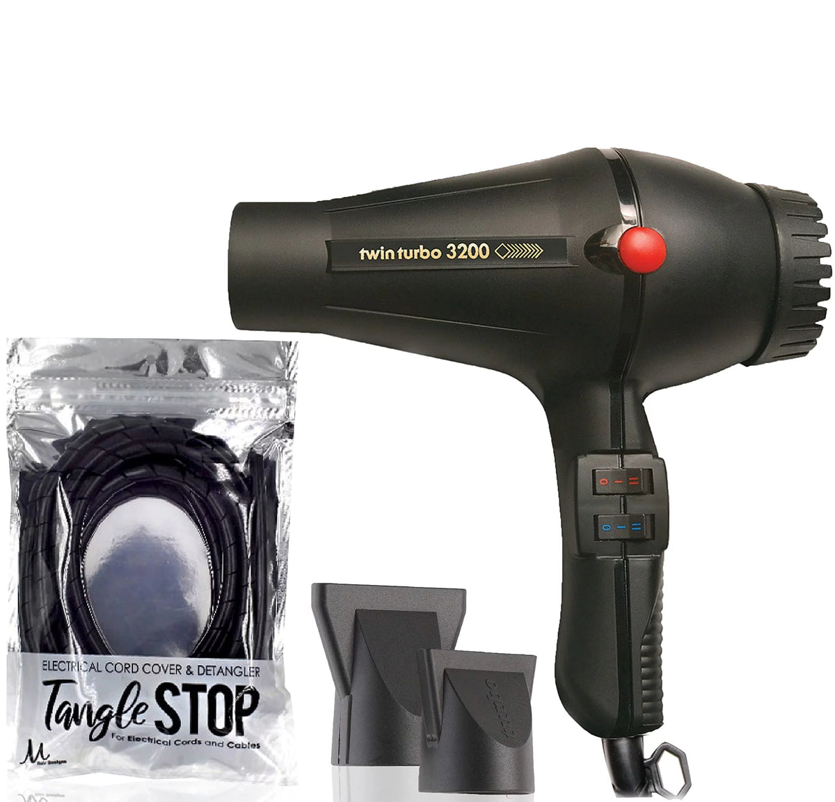 Black Hair Dryer and Cord Detangler D47970