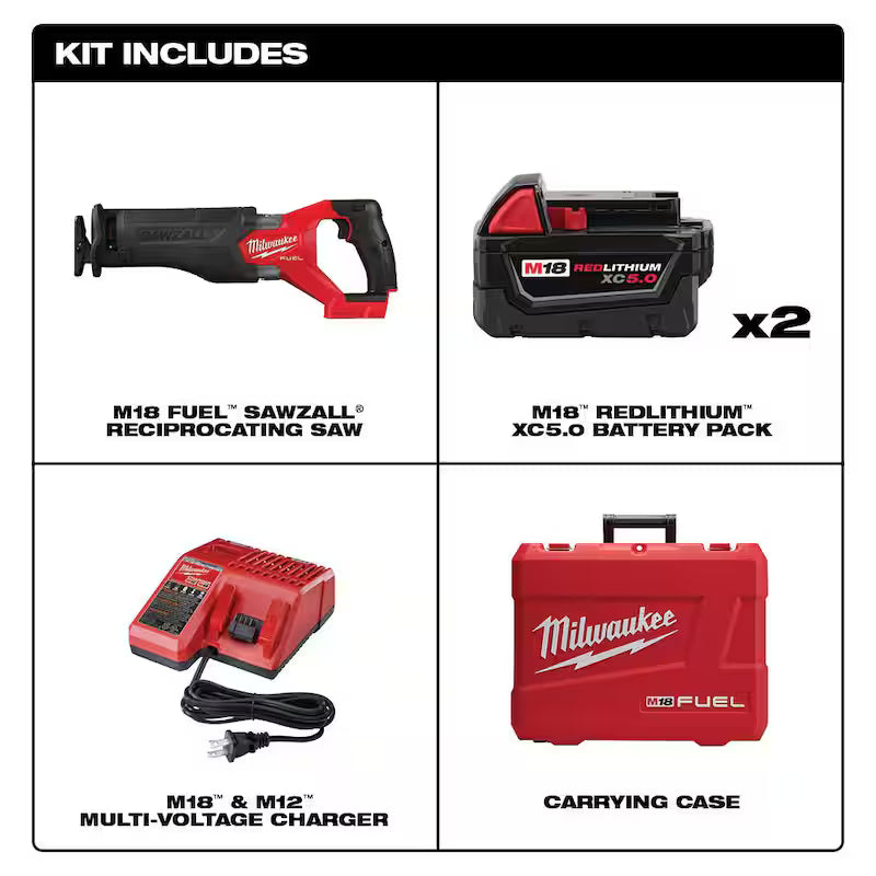 18-Volt Lithium-Ion Brushless Cordless Reciprocating Saw and Hammer Drill C58964