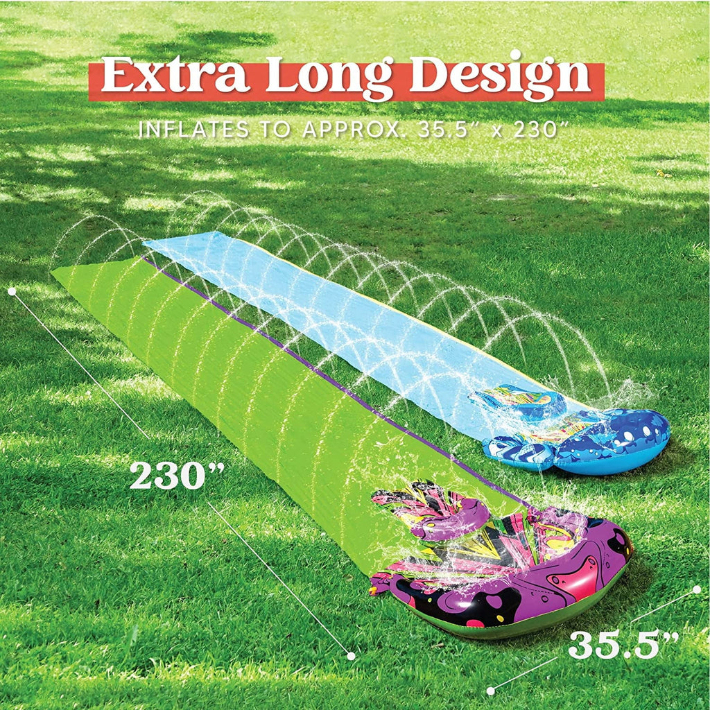 2 Pack 20ft x 35.5in Water Slide with Bodyboards G82941