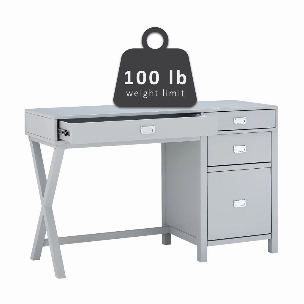 4 Drawer Desk with Side Storage T946