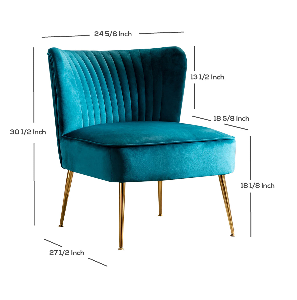 Orange Tufted Velvet Accent Chair Y5031