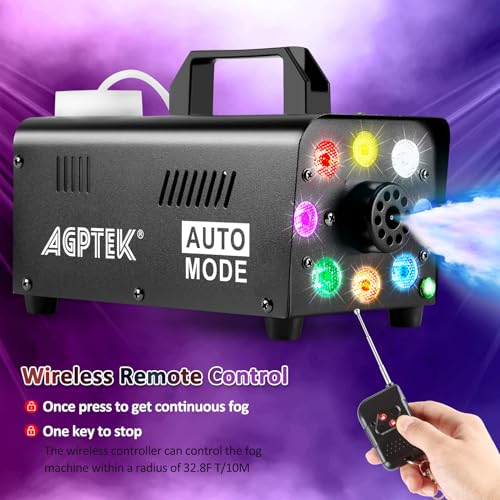 500W Portable LED Fog Machine with Lights & Wireless Remote Control P919