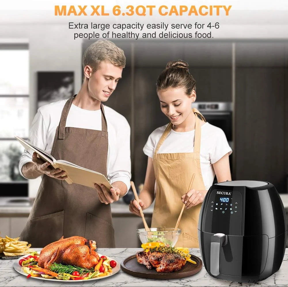 6.3Qt 1700W 10-in-1 Digital Hot Air Fryer Q560