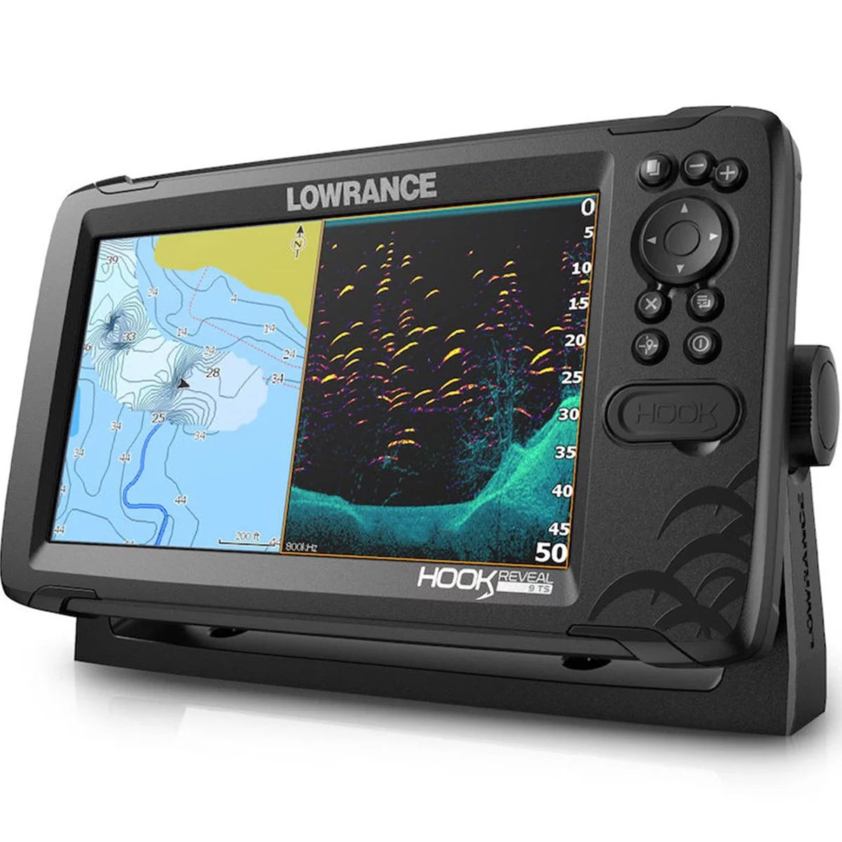 9 In. Fishfinder with TripleShot Down Scan Sidescan Imaging and Mapping J82719