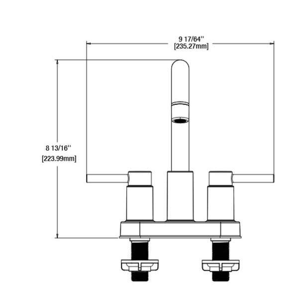 4 in. Double Handle High-Arc Bathroom Faucet Matte Gold Q1006