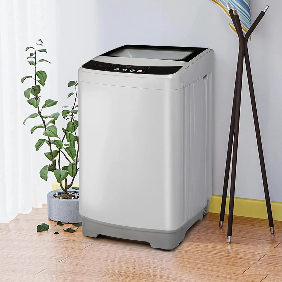 13lbs 1.32cu.ft Compact Automatic Washing Machine with Drain Pump H19828