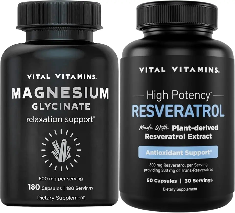 Magnesium Glycinate Capsules + Resveratrol Capsules C645392