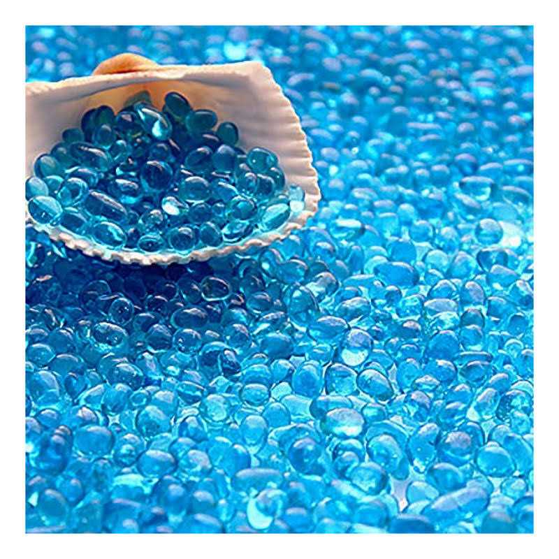Glass Stones 1lb Irregular Sea Glass Pebbles Non-toxic Artificial Crystal Gemstones Y709089