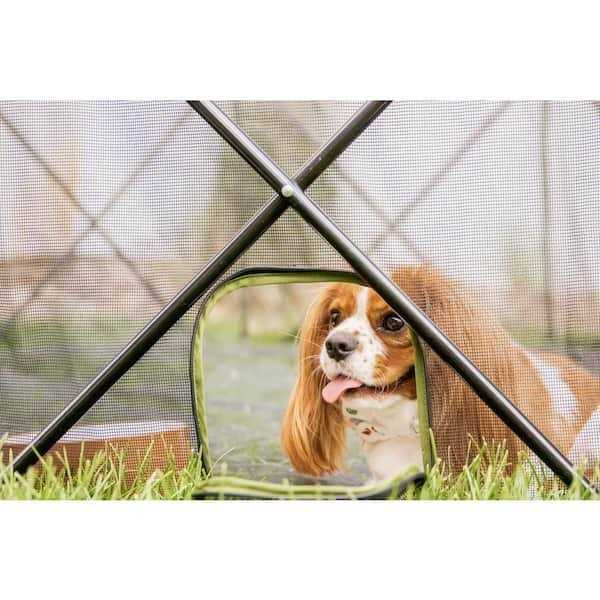8 Panel Foldable Portable Steel Pet Play Pen R90488