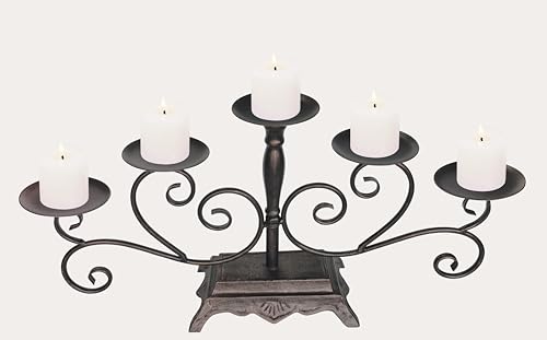 Black Iron Candelabra Candle Holder M839