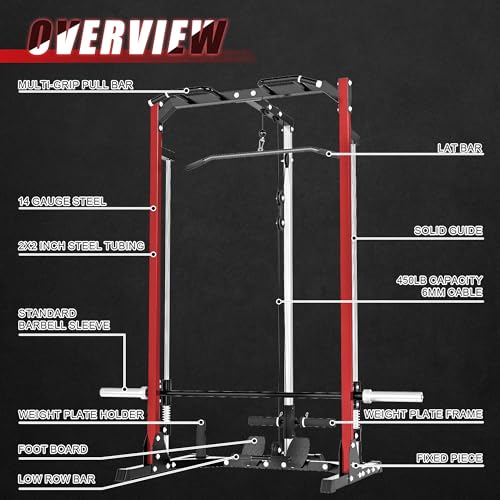 Compact Smith Machine Home Gym with LAT Pulldown A230