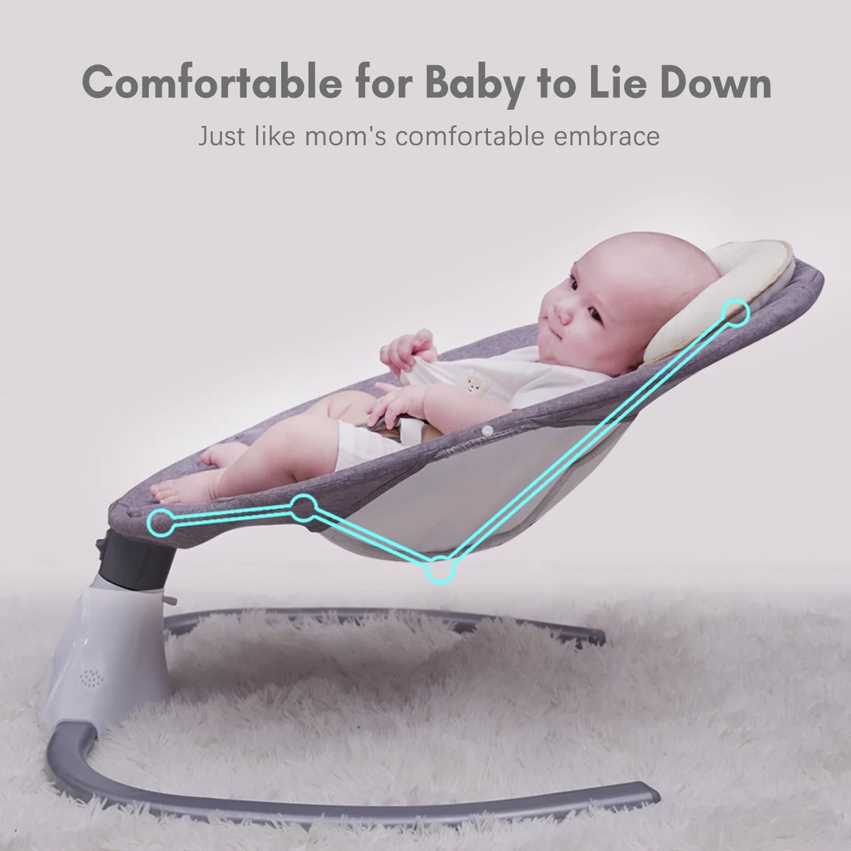 Electric Baby Swing and Bouncer with Remote Control and Mosquito Net I98055