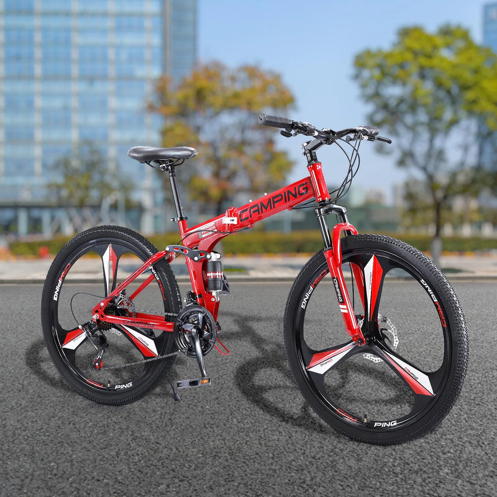 Folding Mountain Bike 21 Speed Black M8194