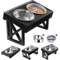 Adjustable Elevated Dog Bowl Stand with Slow Feeder Bowl Z571