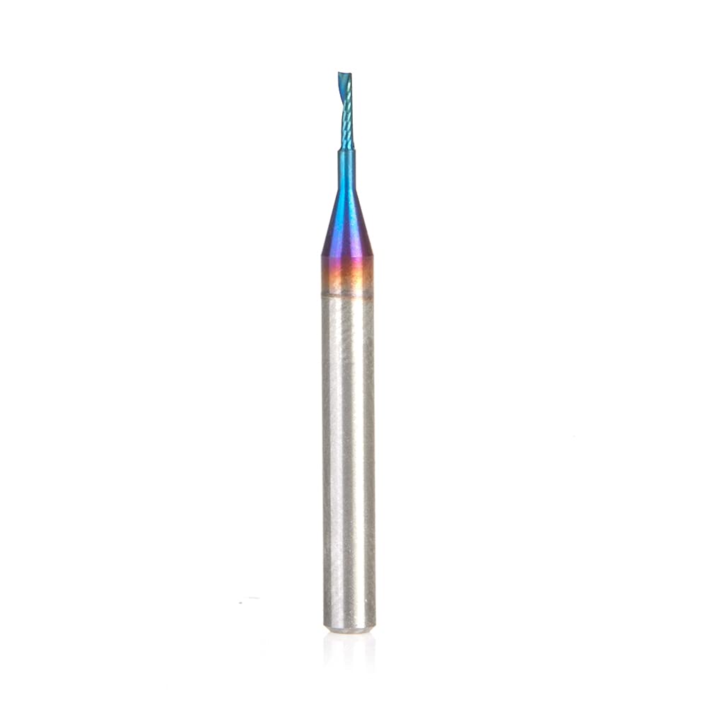 Solid Carbide Spiral CNC Router Bit 1/32 Dia 1/4 Shank E9408