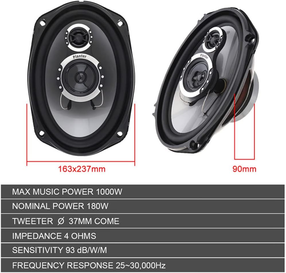 6x9 Inch 2 Way Car Stereo Speakers Pair F684977