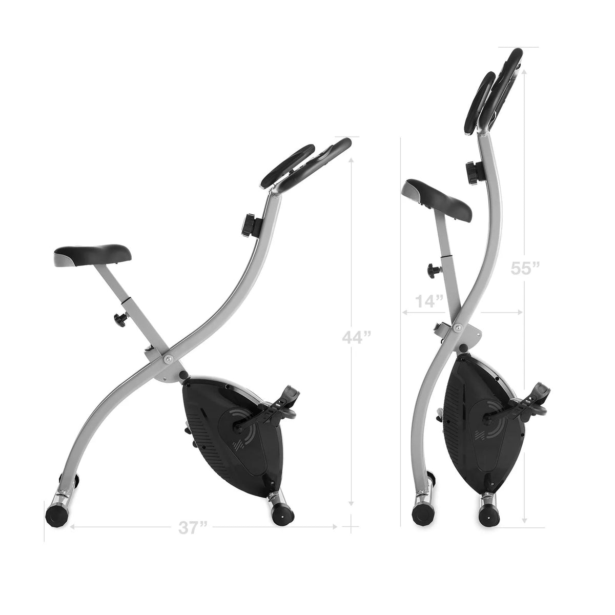 Folding Upright Stationary Exercise Bike with Magnetic Resistance Z46614