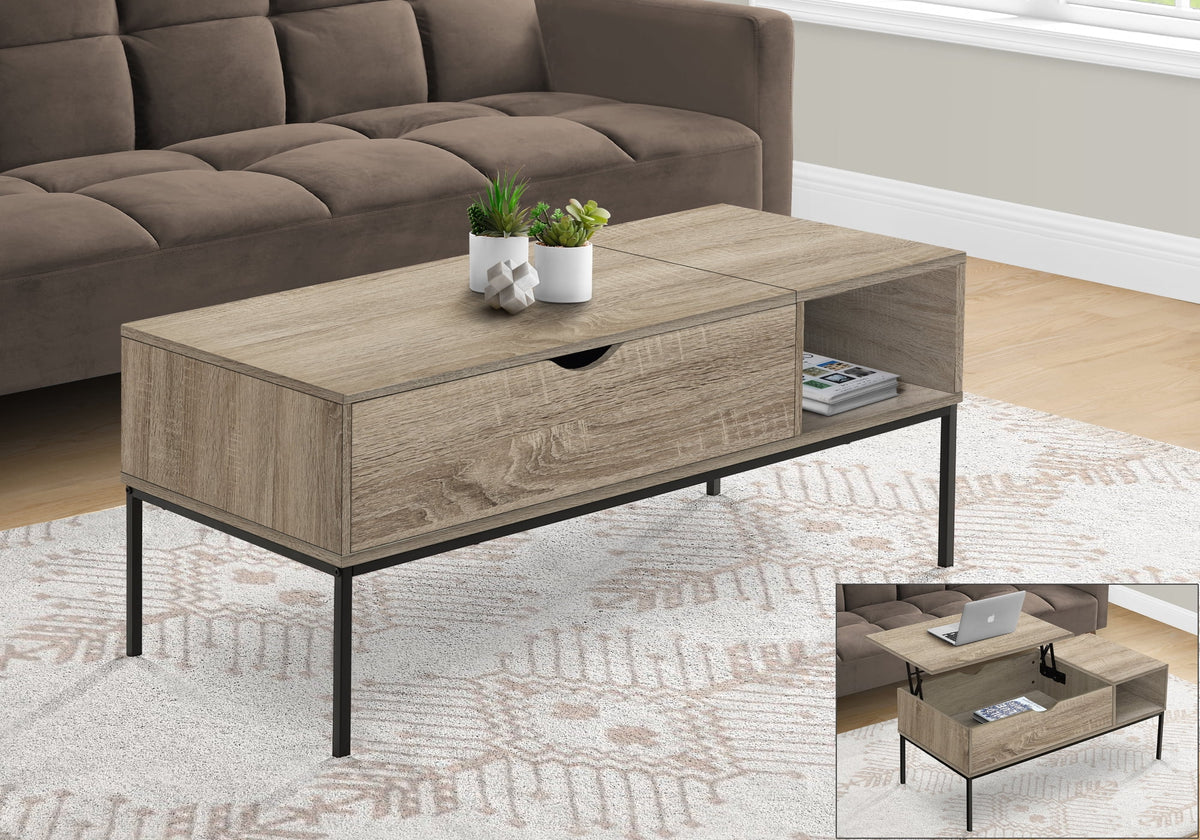 Dark Taupe Lift-top Coffee Table Y7401