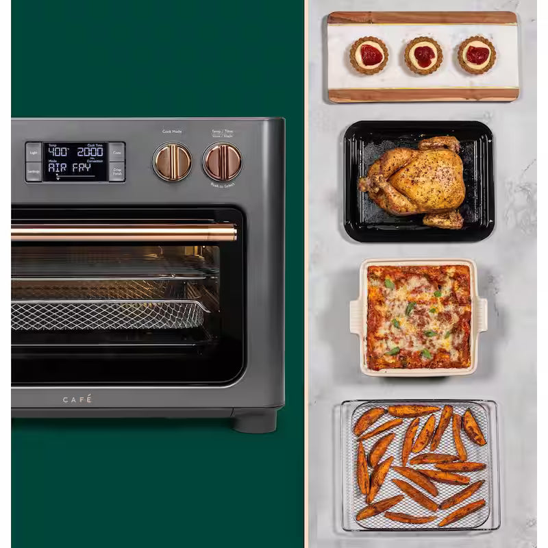 Matte Black 1,800 W Toaster Oven with 14 Modes B467418